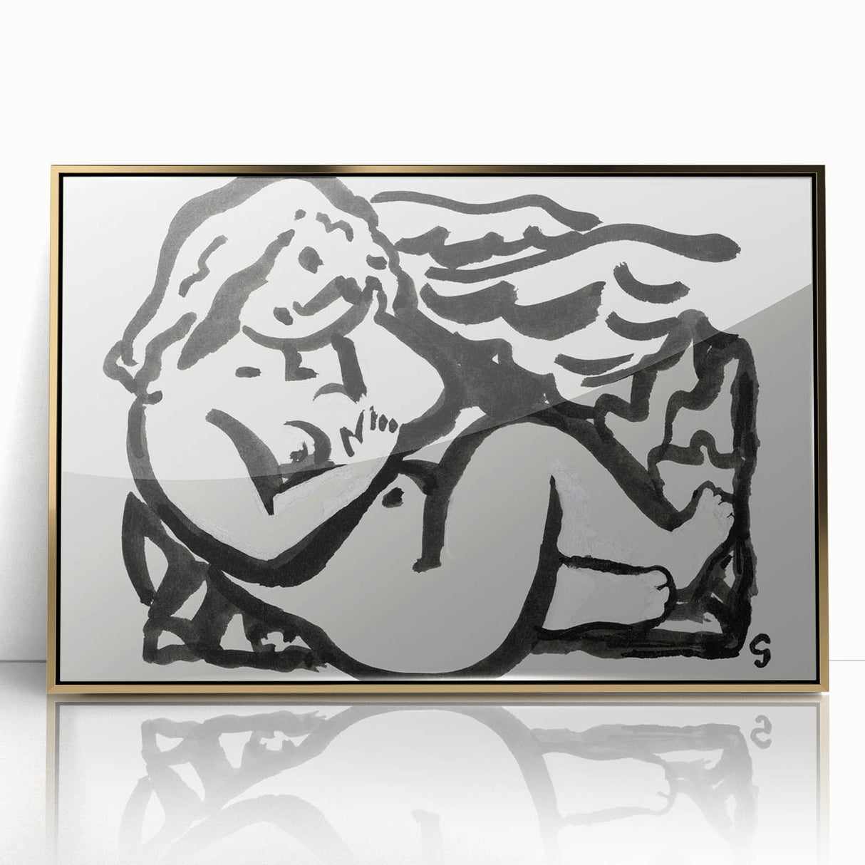 Expressionist Art - Seated Female Nude by Leo Gestel