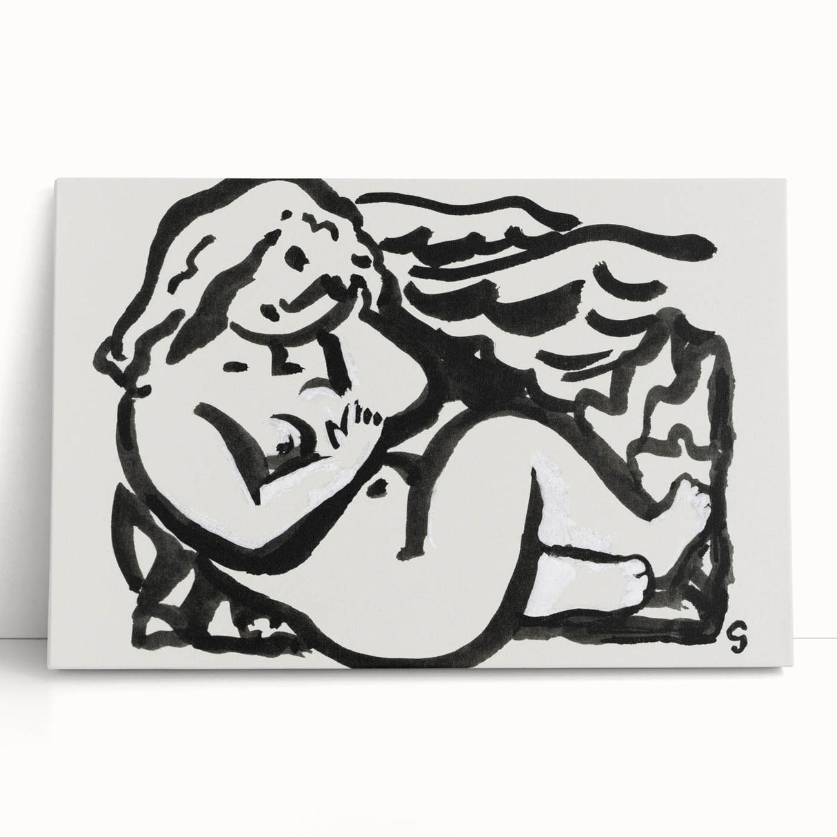 Expressionist Art - Seated Female Nude by Leo Gestel