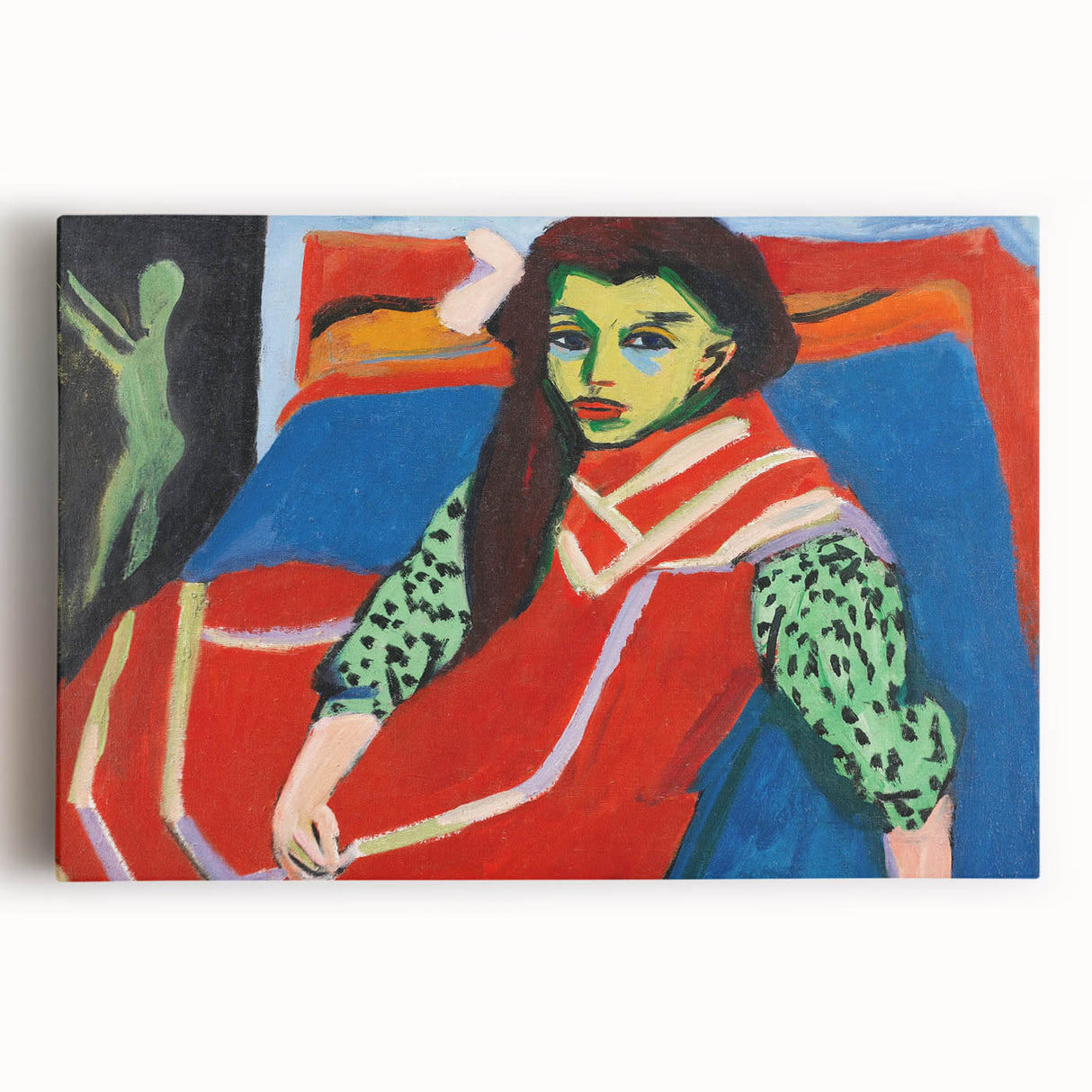 Expressionist Art - Seated Girl (1910) by Ernst Ludwig Kirchner