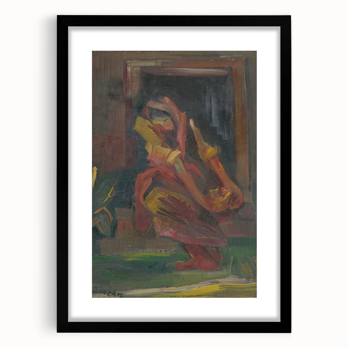 Expressionist Art - Seated Woman by Arnold Peter Weisz-Kubínčan