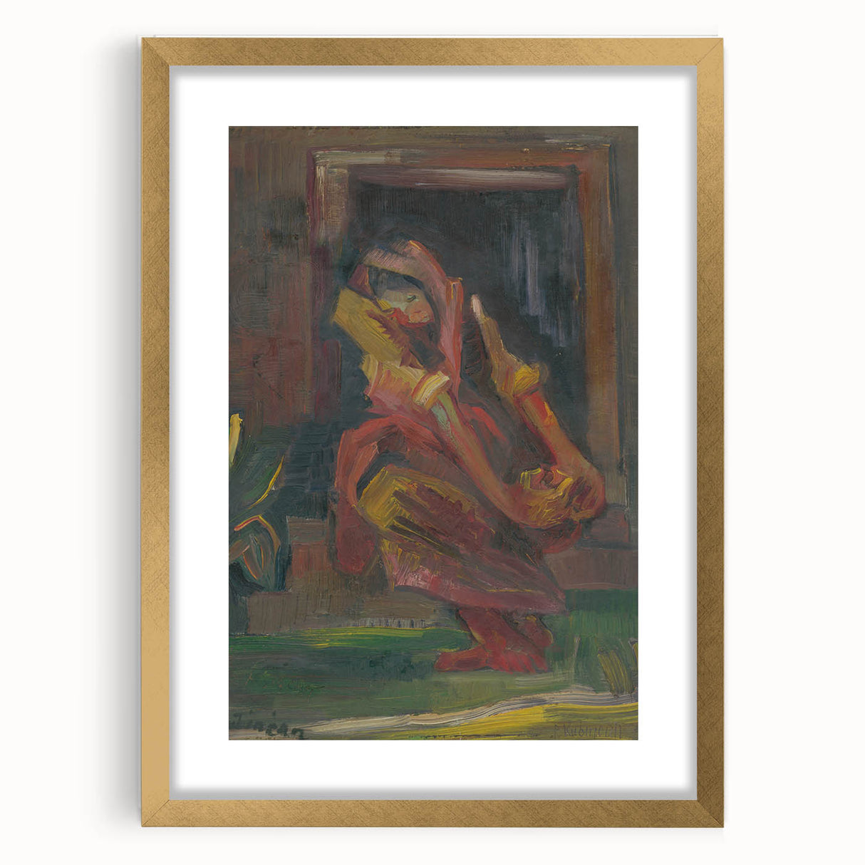 Expressionist Art - Seated Woman by Arnold Peter Weisz-Kubínčan