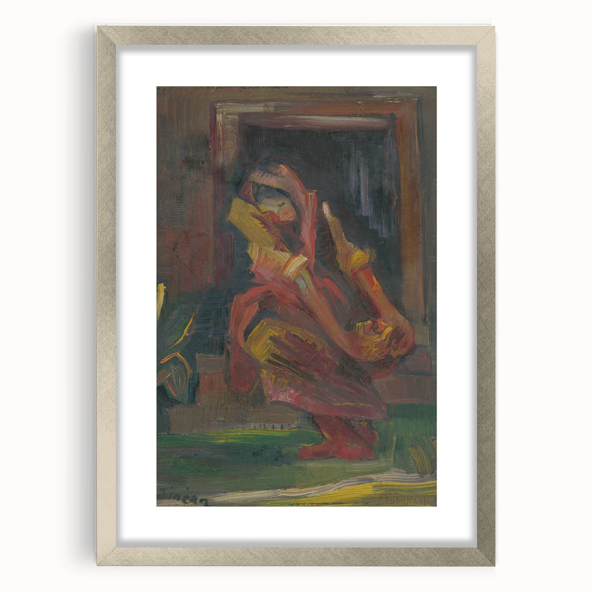 Expressionist Art - Seated Woman by Arnold Peter Weisz-Kubínčan