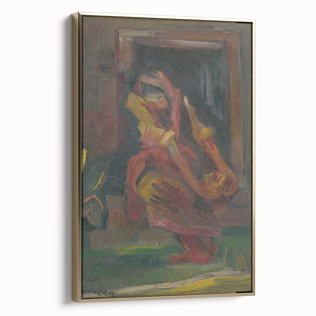 Expressionist Art - Seated Woman by Arnold Peter Weisz-Kubínčan