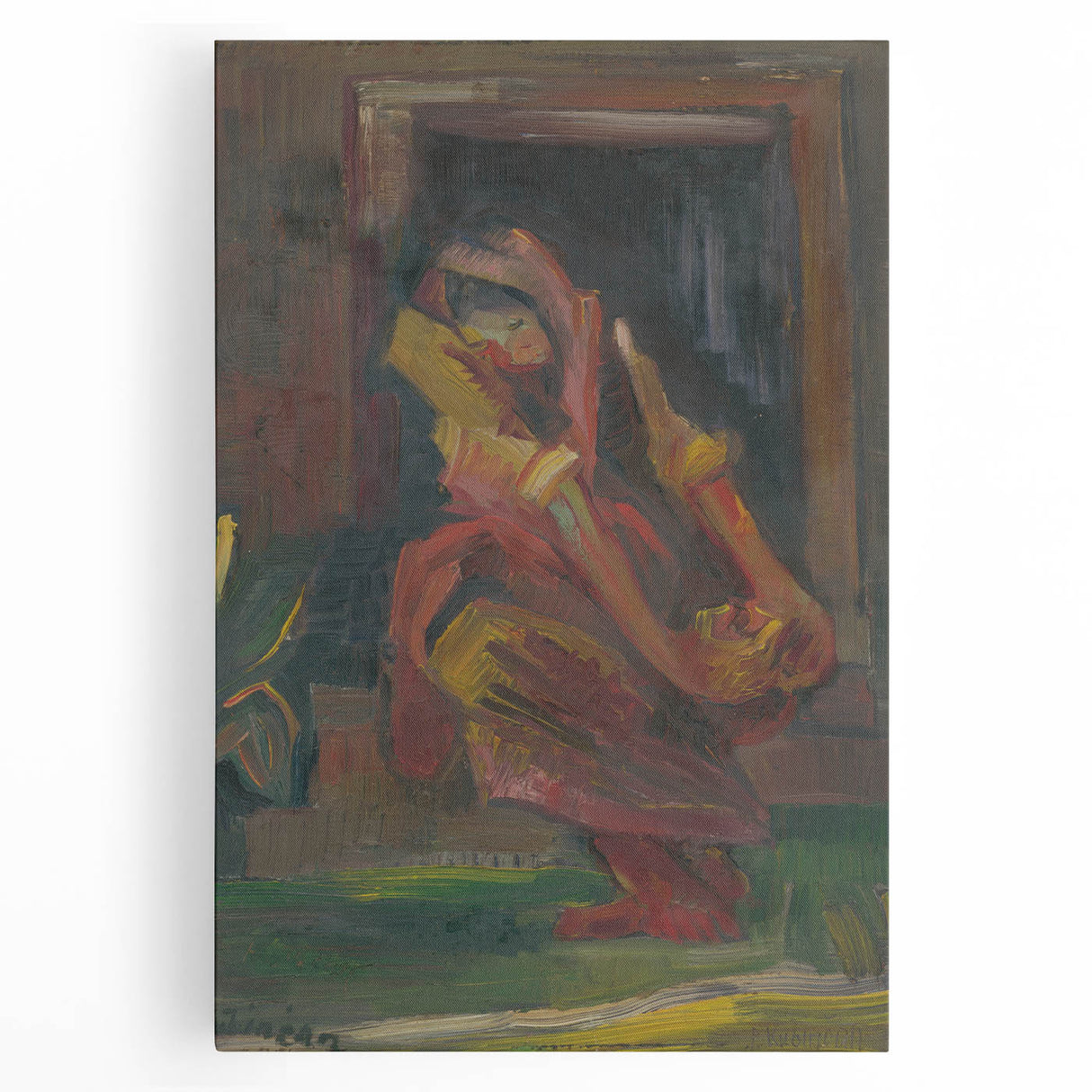 Expressionist Art - Seated Woman by Arnold Peter Weisz-Kubínčan