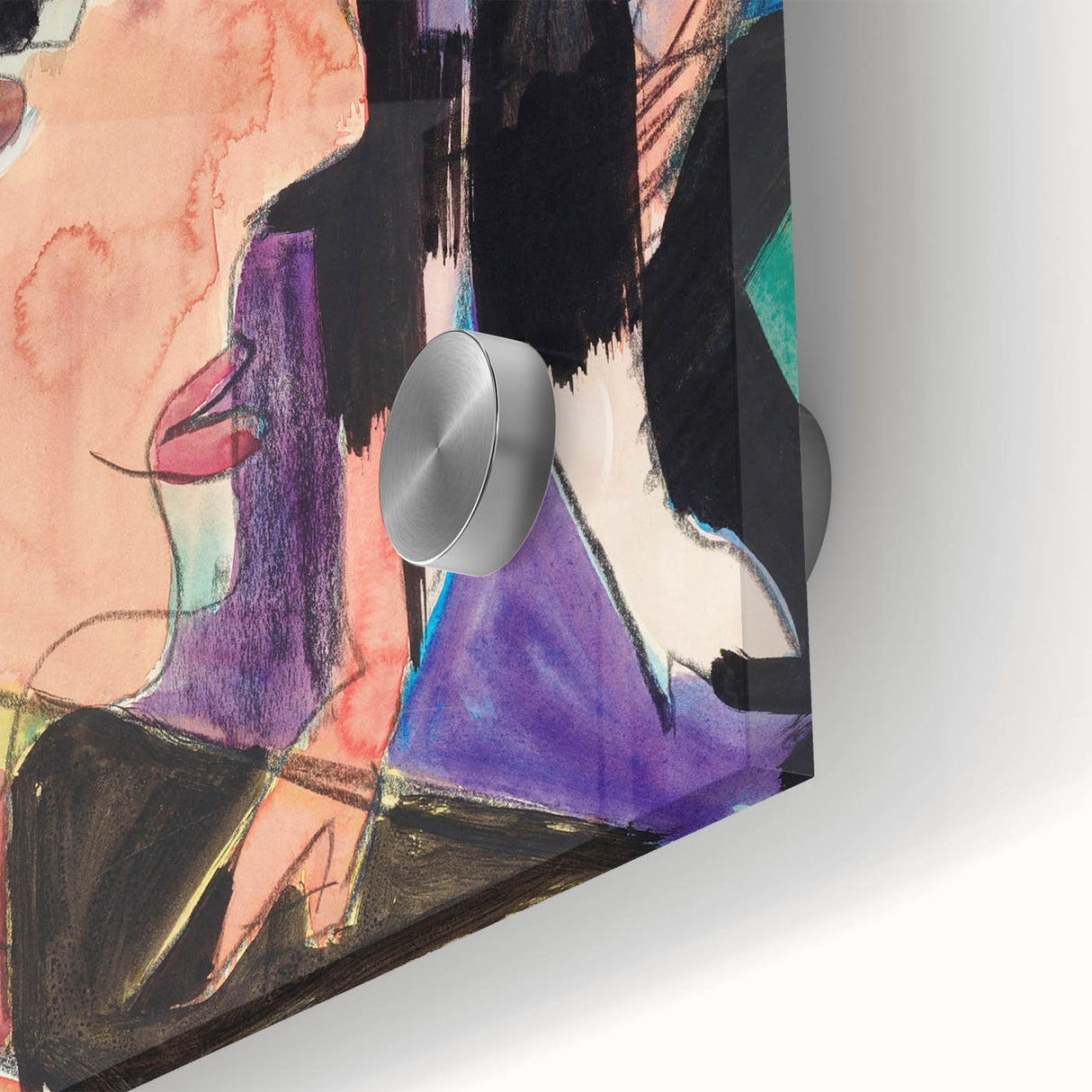 Expressionist Art - Vibrant Self-Portrait in Abstract Style