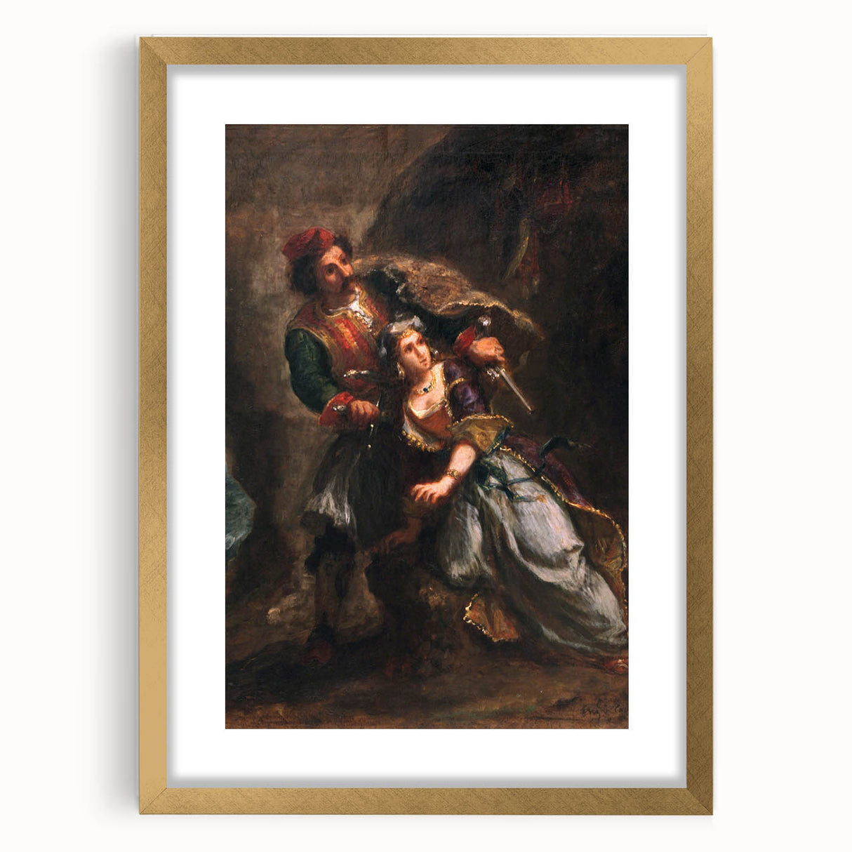 Historical Romanticism Canvas: Selim and Zuleika - Classic Romantic Art