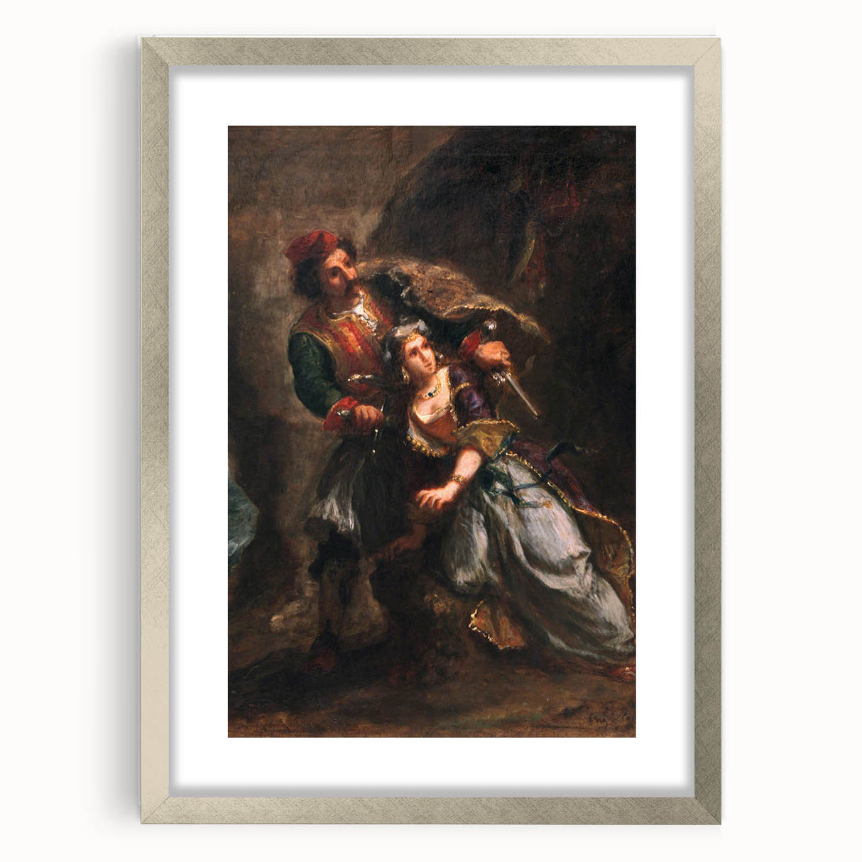 Historical Romanticism Canvas: Selim and Zuleika - Classic Romantic Art