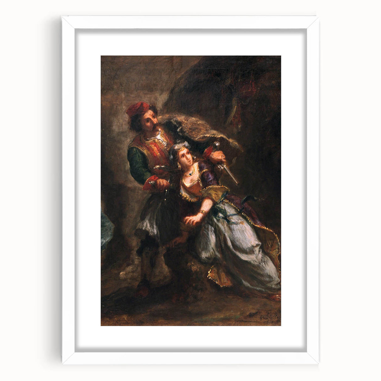 Historical Romanticism Canvas: Selim and Zuleika - Classic Romantic Art
