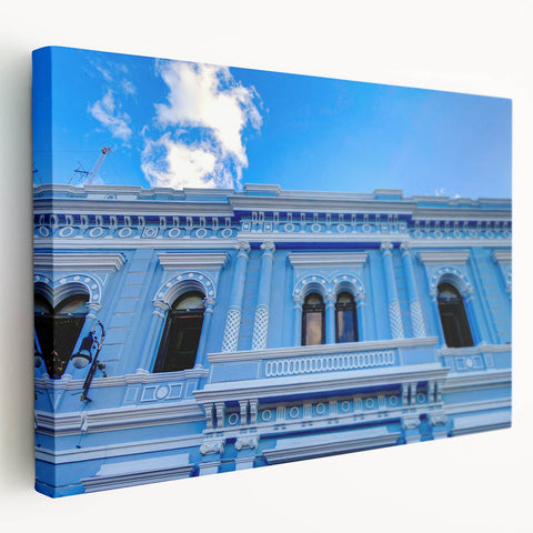 Large art print of Yucatan, Mexico scenery on stretched canvas, featuring lush green landscapes, ideal for kitchen wall art.