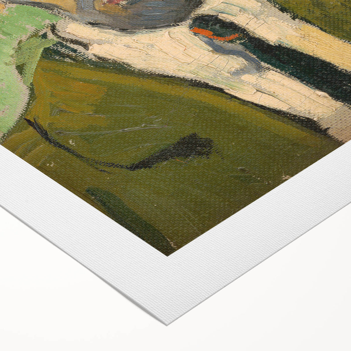 Expressionist Art - Bold Self-Portrait with Green Tones