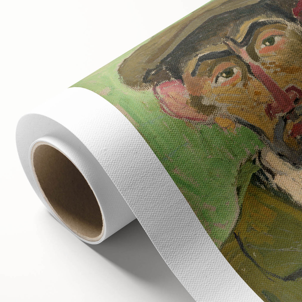 Expressionist Art - Bold Self-Portrait with Green Tones