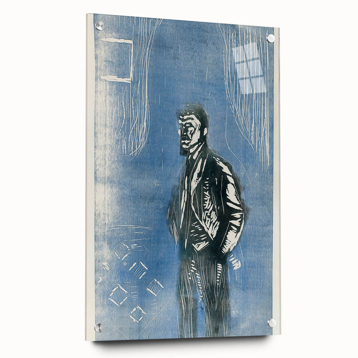 Expressionist Art - Self-Portrait in Moonlight