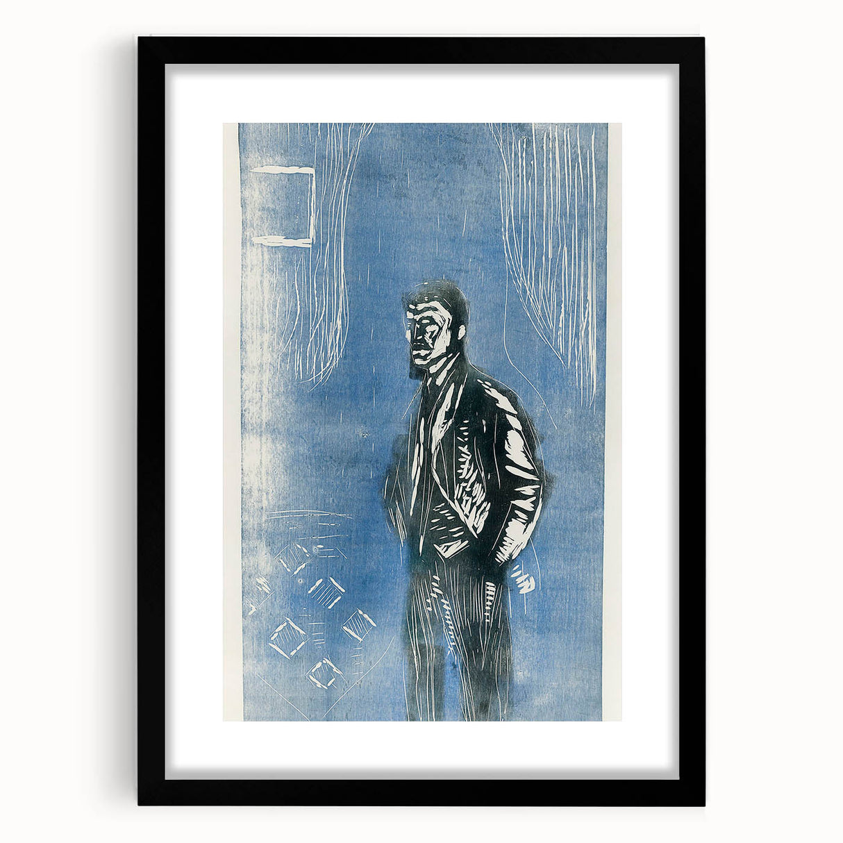 Expressionist Art - Self-Portrait in Moonlight