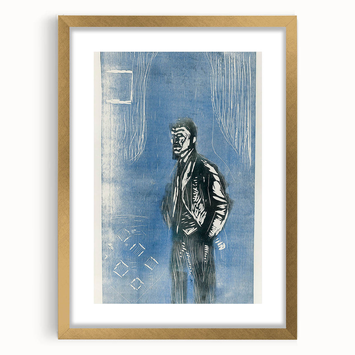 Expressionist Art - Self-Portrait in Moonlight