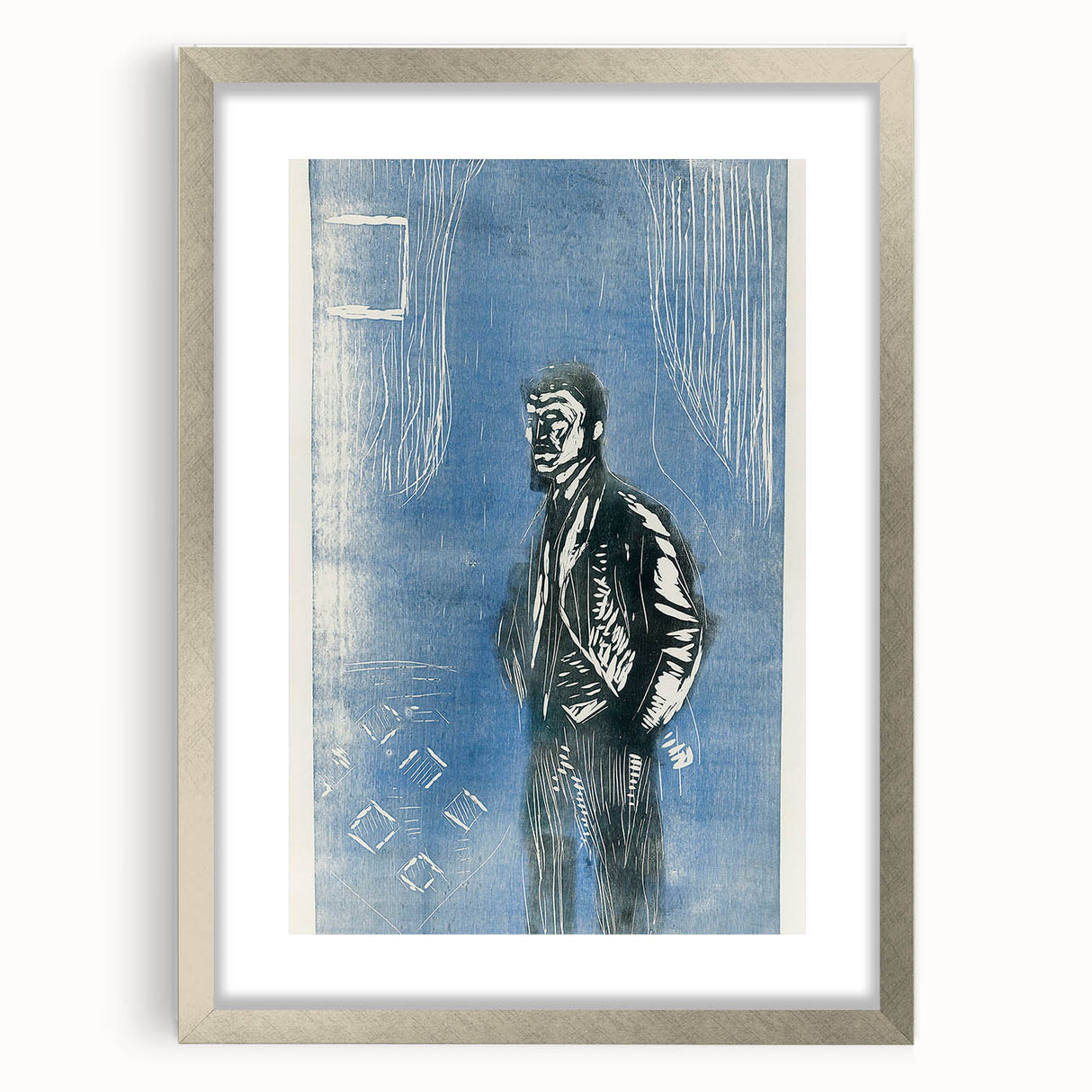 Expressionist Art - Self-Portrait in Moonlight