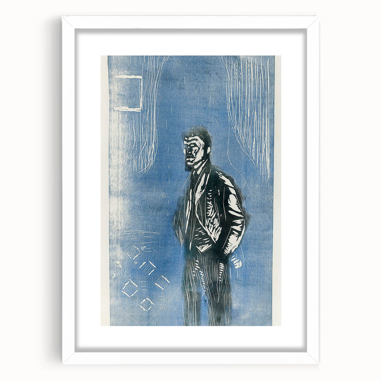 Expressionist Art - Self-Portrait in Moonlight