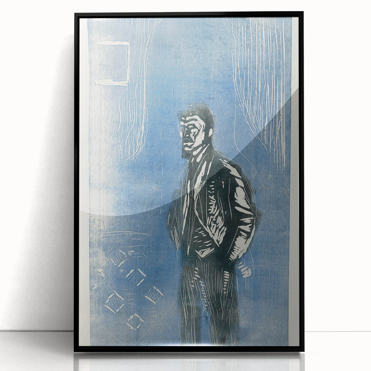 Expressionist Art - Self-Portrait in Moonlight