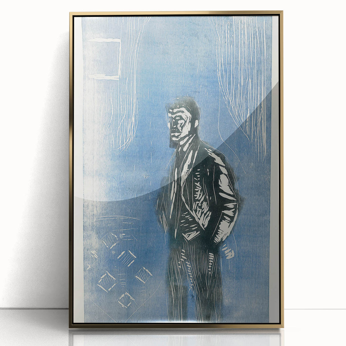 Expressionist Art - Self-Portrait in Moonlight