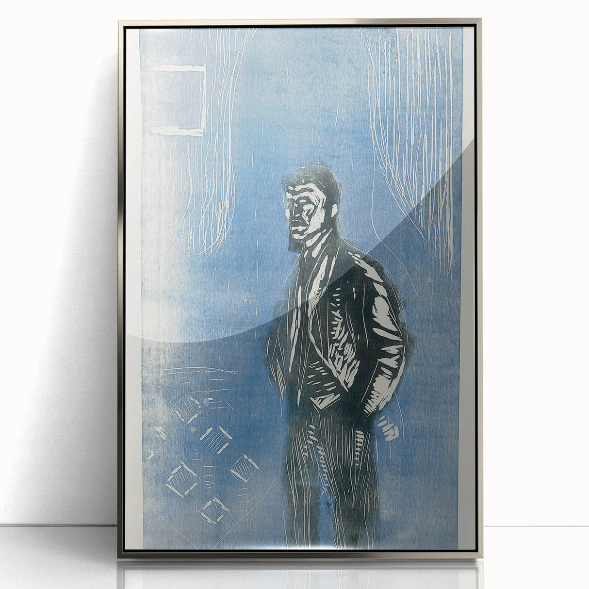 Expressionist Art - Self-Portrait in Moonlight