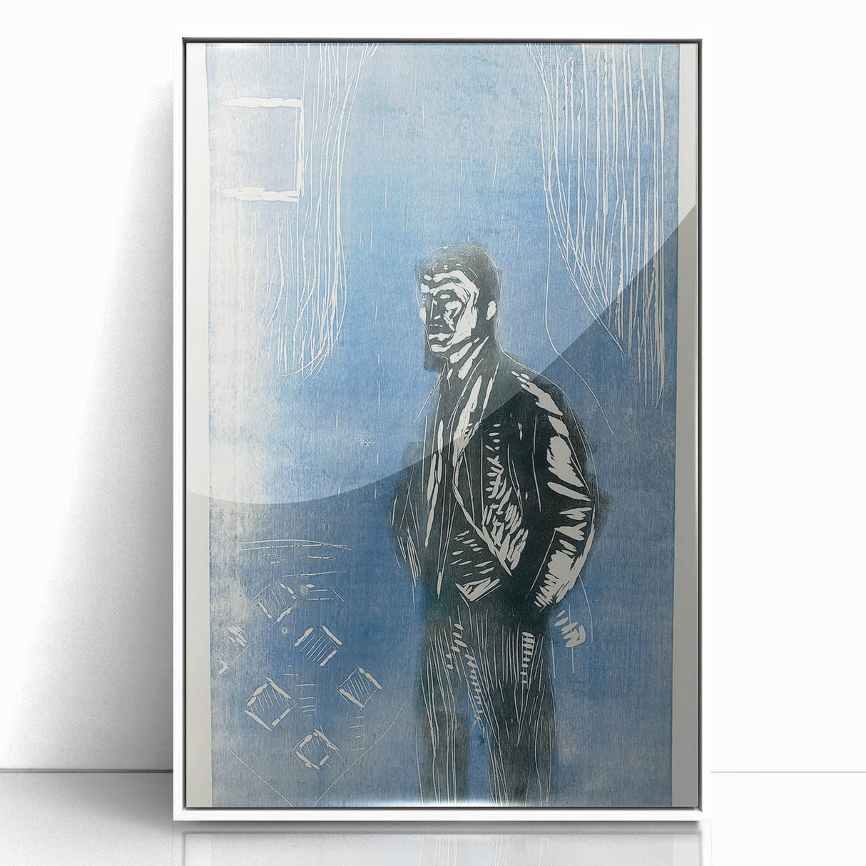 Expressionist Art - Self-Portrait in Moonlight