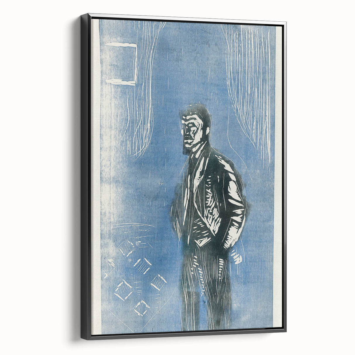 Expressionist Art - Self-Portrait in Moonlight