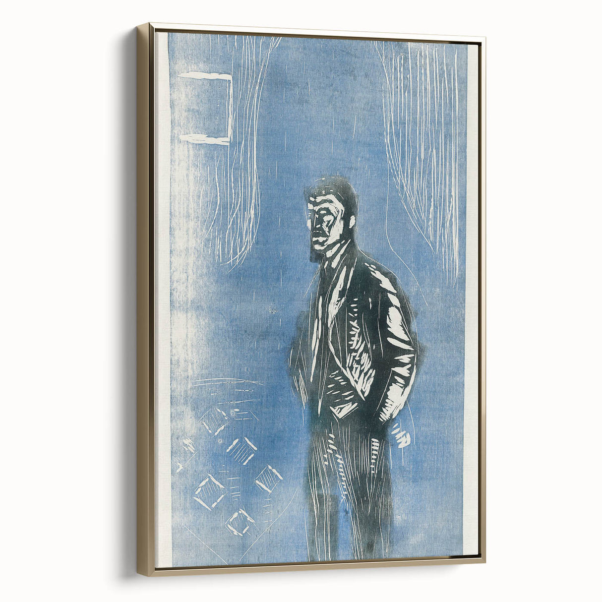 Expressionist Art - Self-Portrait in Moonlight