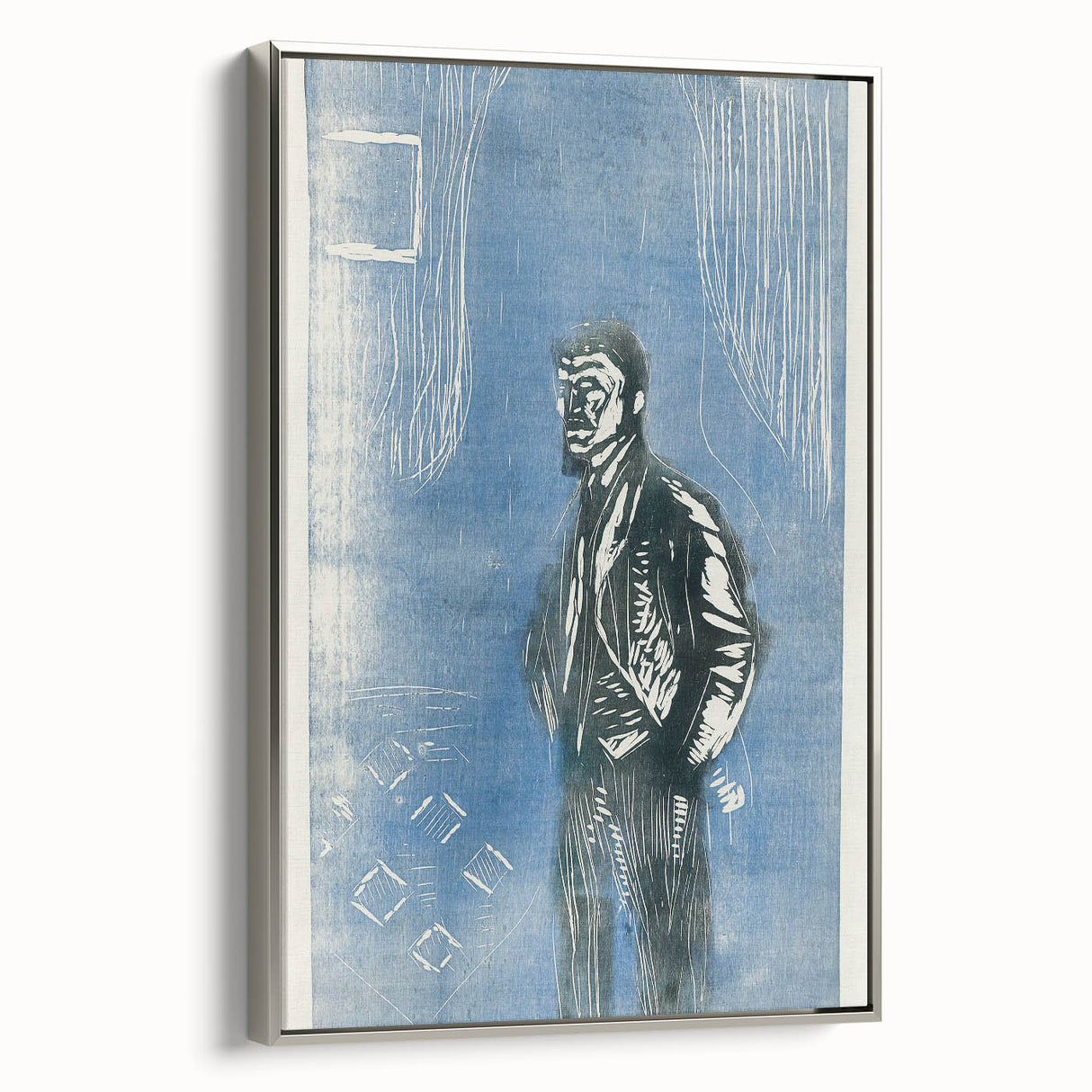 Expressionist Art - Self-Portrait in Moonlight