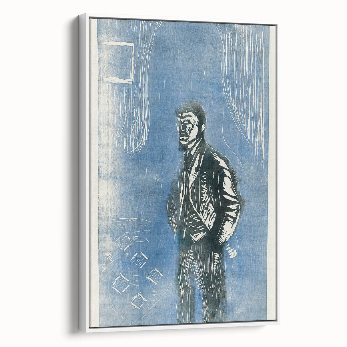 Expressionist Art - Self-Portrait in Moonlight