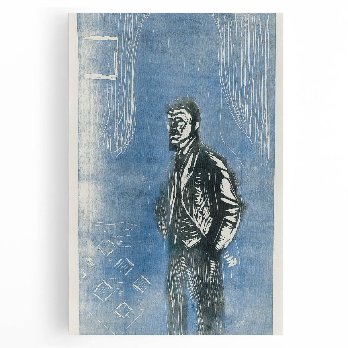 Expressionist Art - Self-Portrait in Moonlight