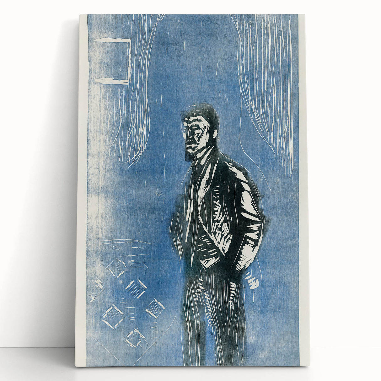 Expressionist Art - Self-Portrait in Moonlight