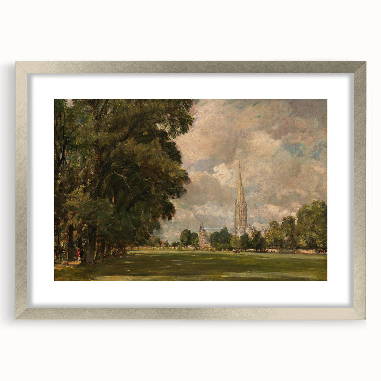Romanticism Art: Salisbury Cathedral - Classic Landscape by John Constable
