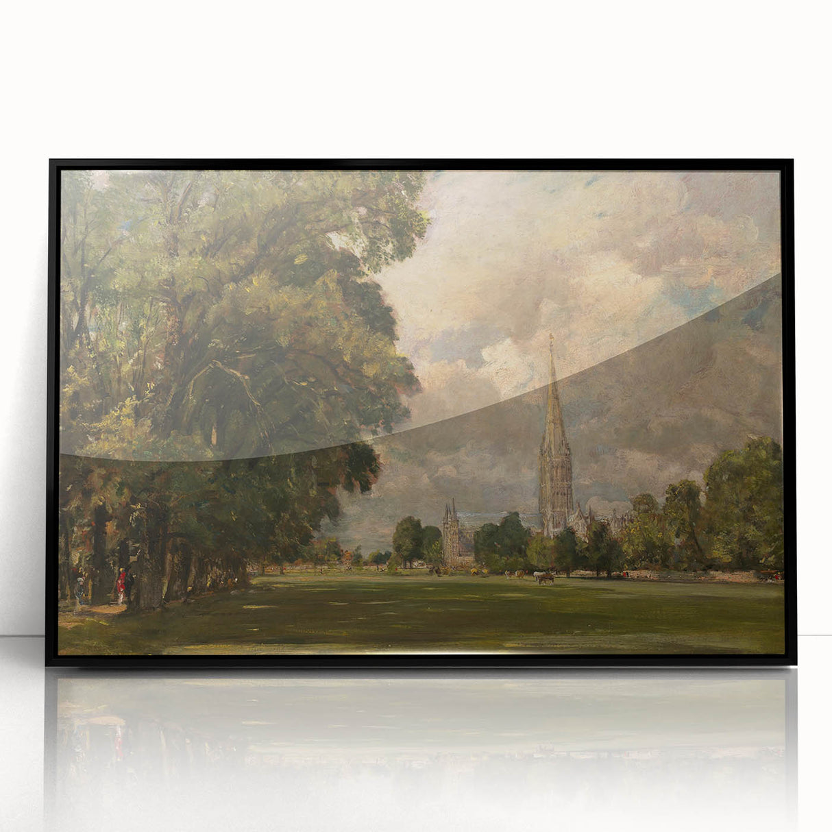 Romanticism Art: Salisbury Cathedral - Classic Landscape by John Constable