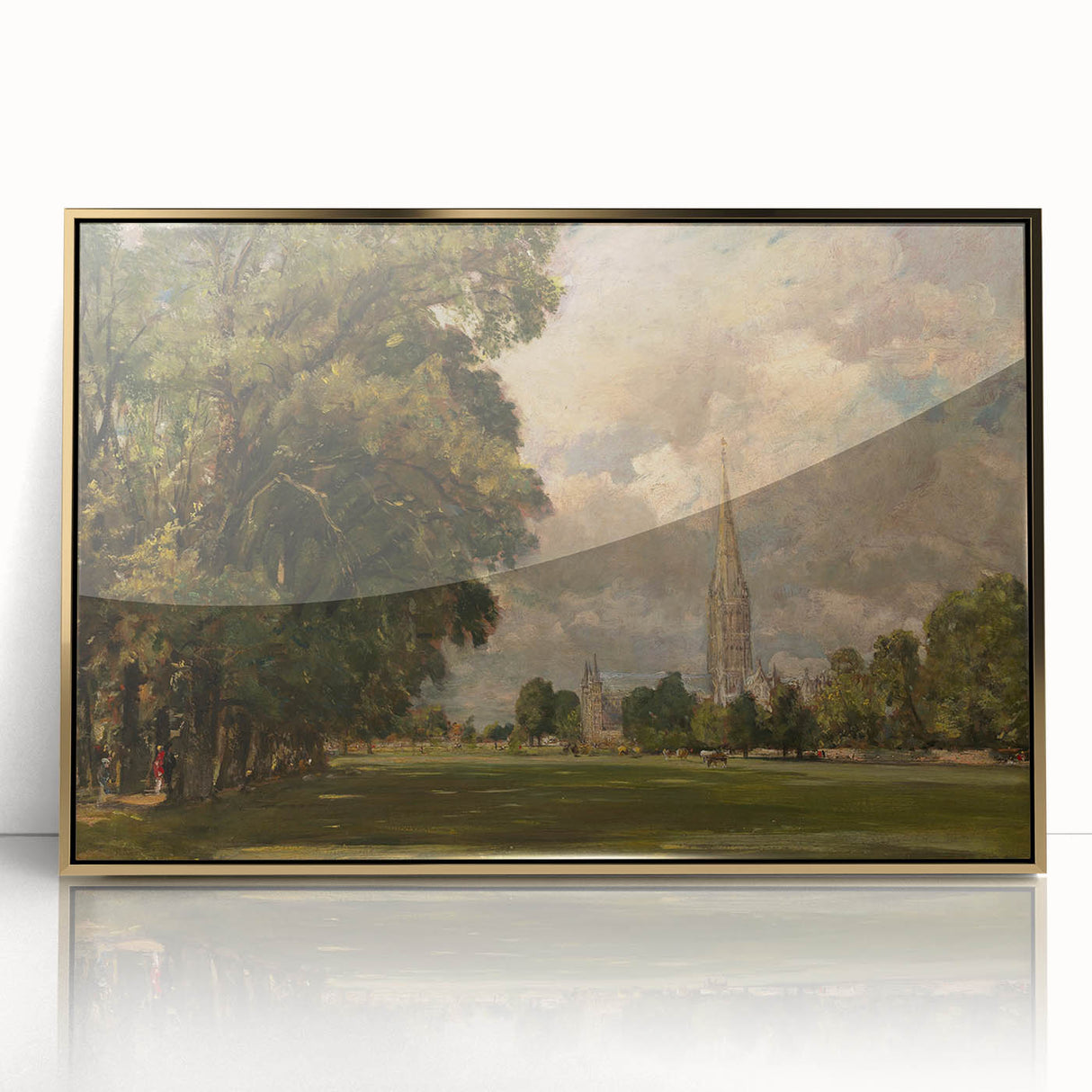 Romanticism Art: Salisbury Cathedral - Classic Landscape by John Constable