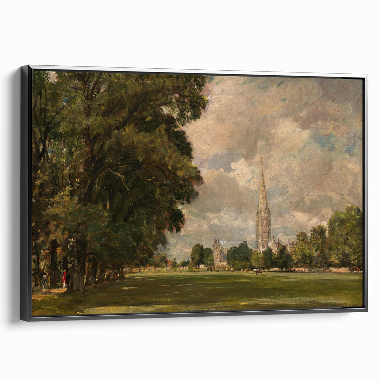 Romanticism Art: Salisbury Cathedral - Classic Landscape by John Constable