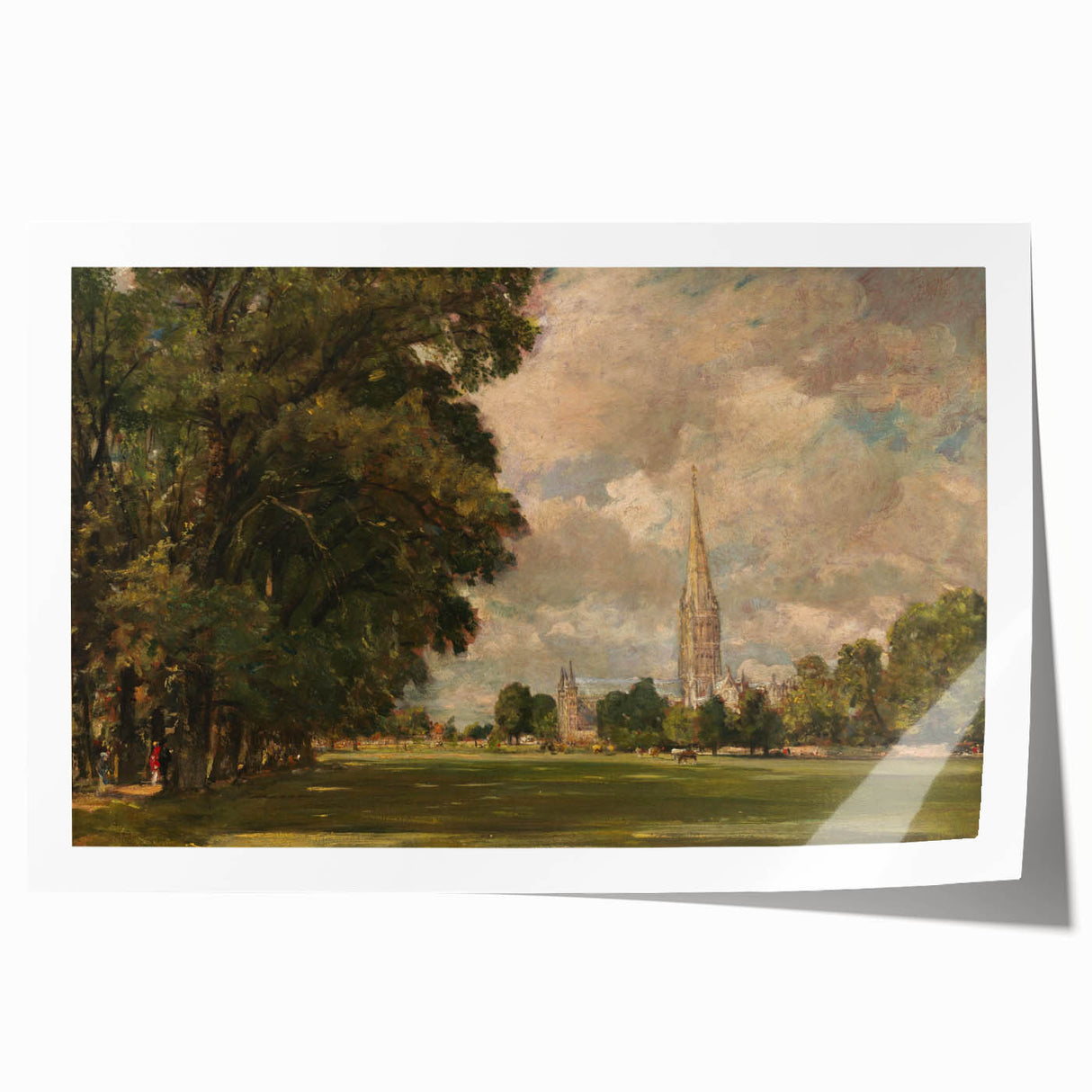 Romanticism Art: Salisbury Cathedral - Classic Landscape by John Constable