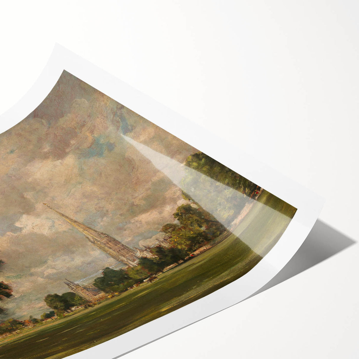 Romanticism Art: Salisbury Cathedral - Classic Landscape by John Constable