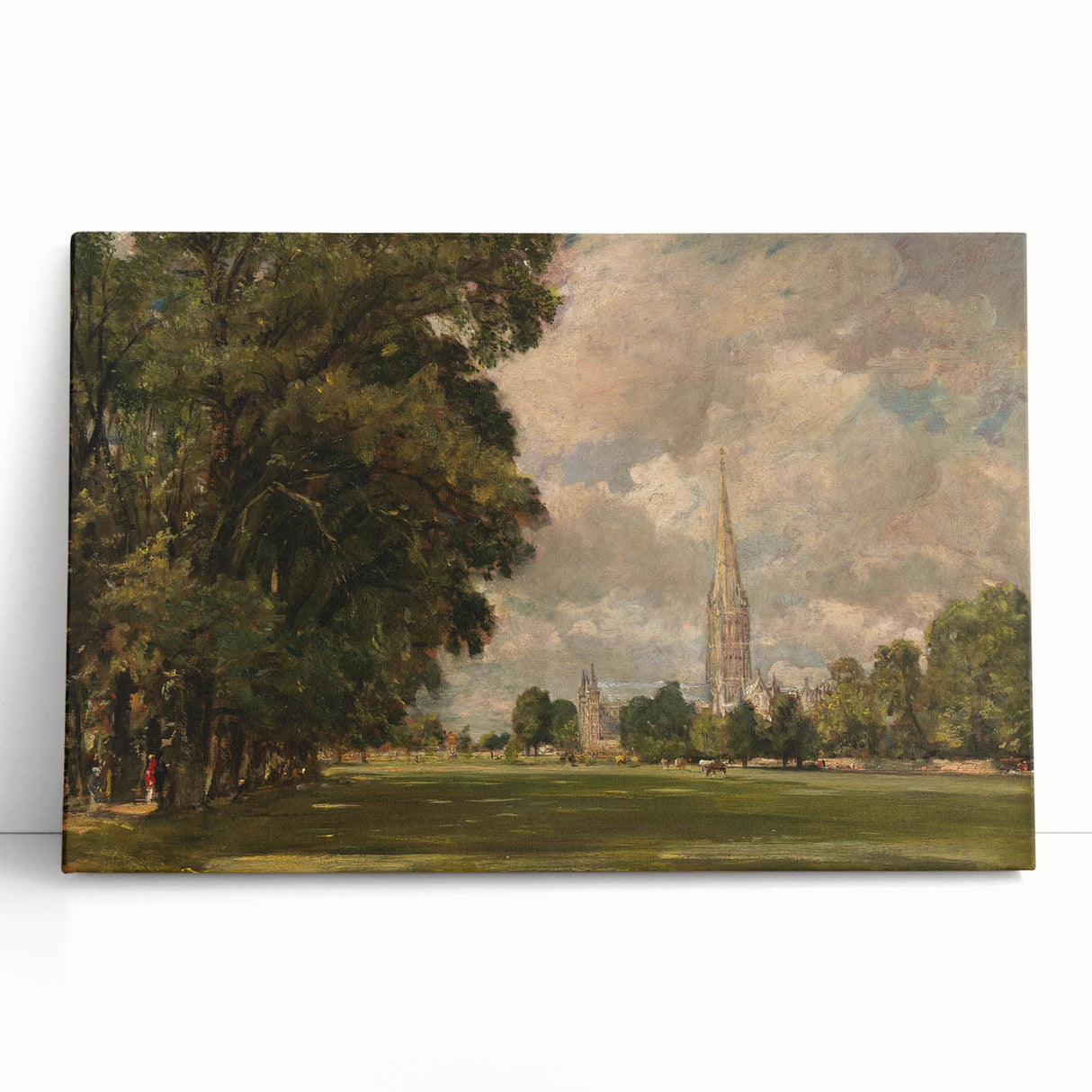 Romanticism Art: Salisbury Cathedral - Classic Landscape by John Constable