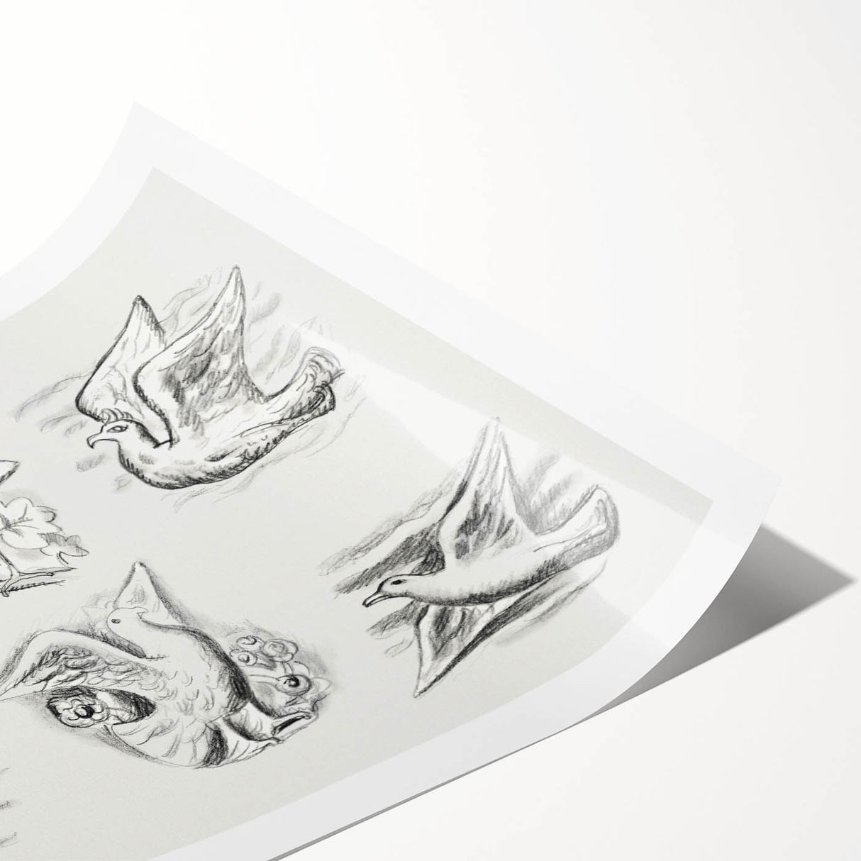 Expressionism Wall Art - Seven Pigeons by Leo Gestel