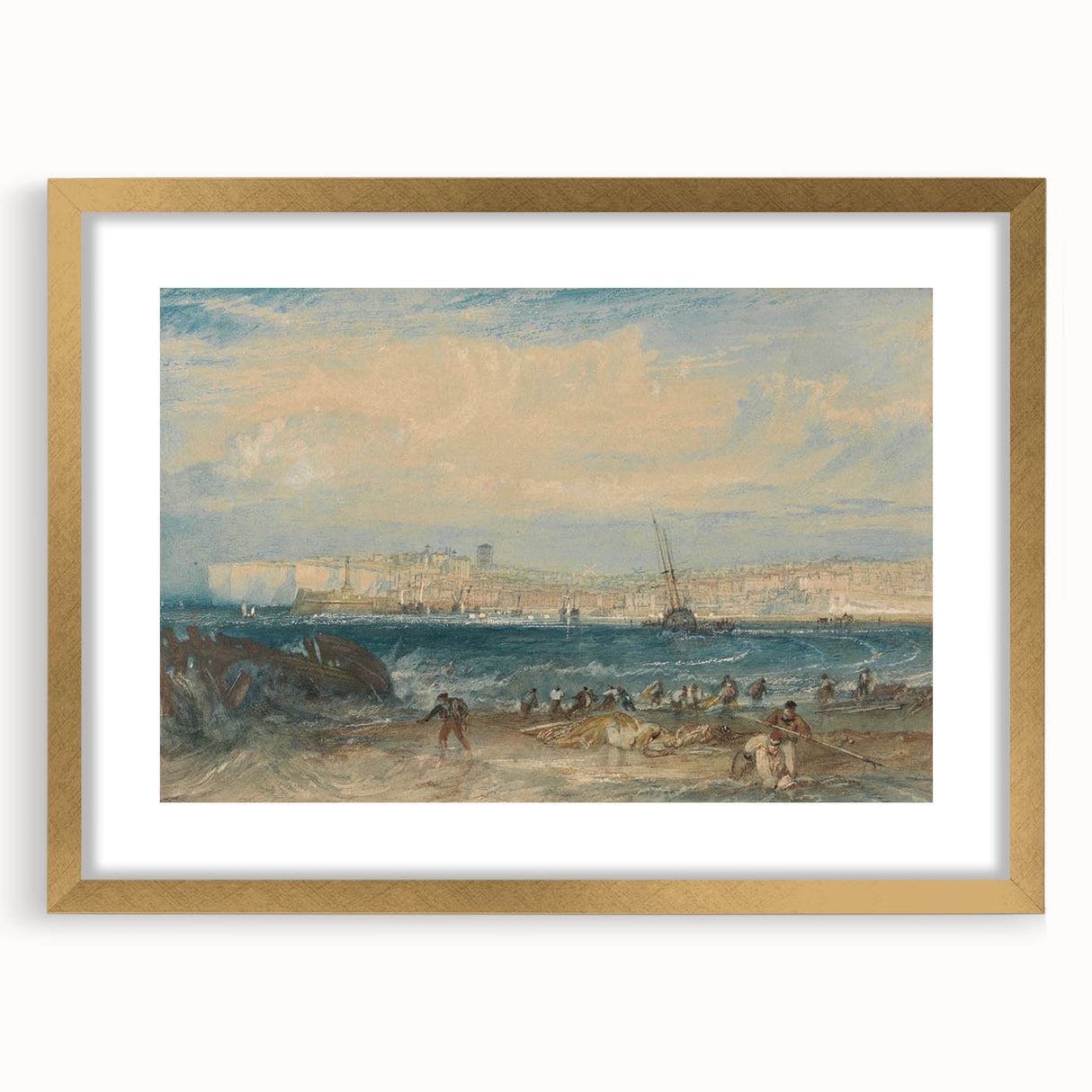 Romanticism Art: Margate Beach Scene - Classic Coastal Landscape