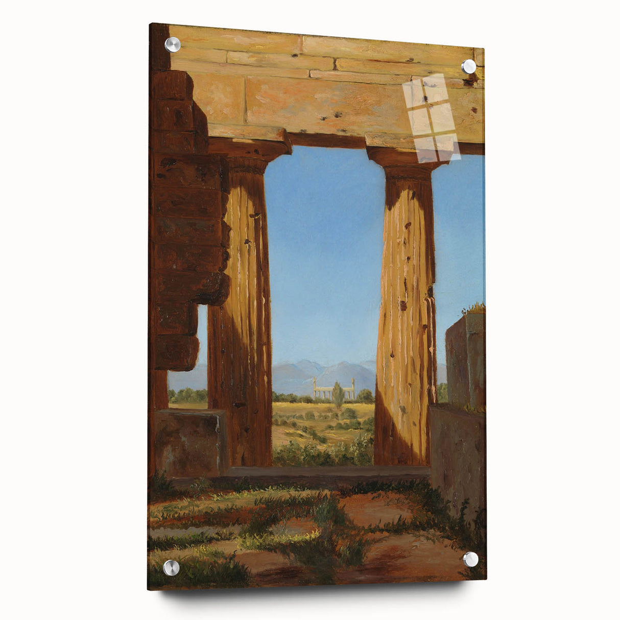 Romanticism Art: Temple of Neptune at Paestum - Historic Landscape Print