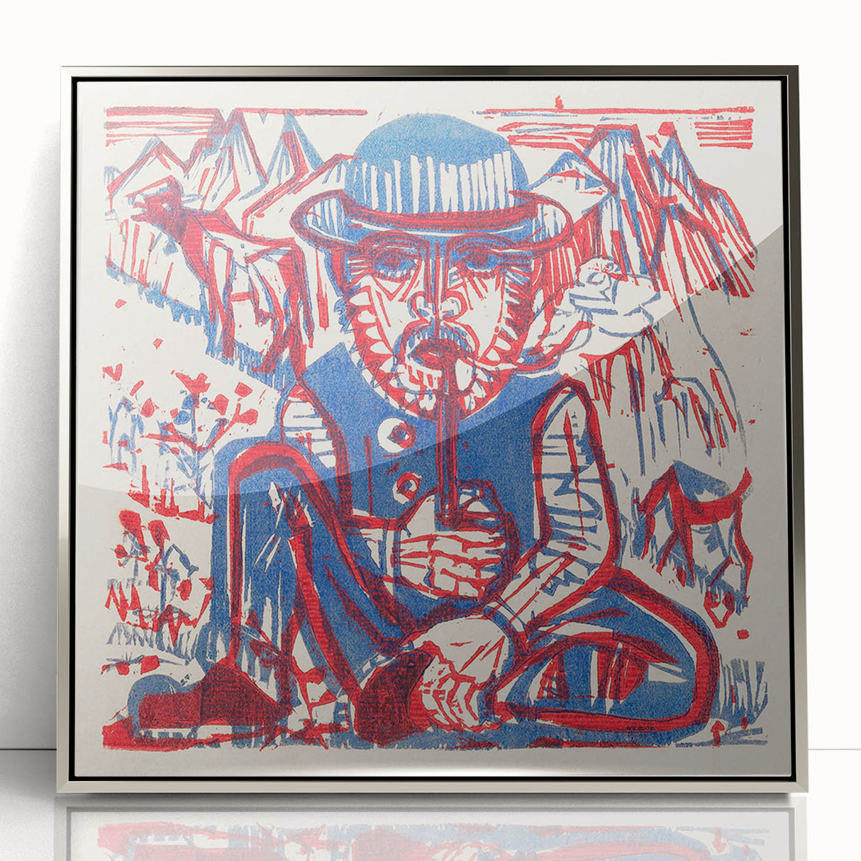 Expressionist Art - Smoking Peasant by Ernst Ludwig Kirchner