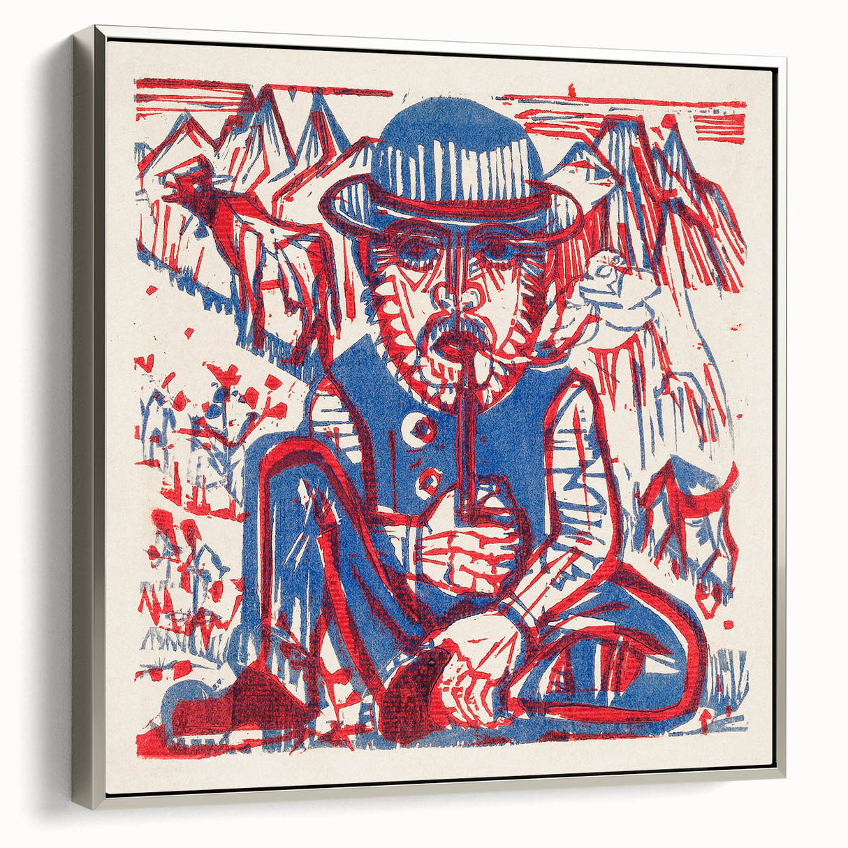 Expressionist Art - Smoking Peasant by Ernst Ludwig Kirchner