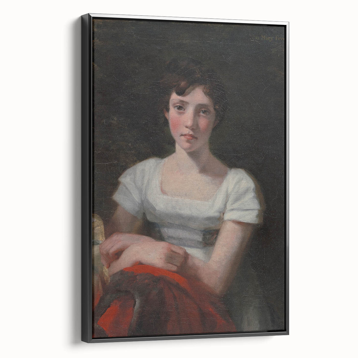 Romanticism Art - Portrait of Mary Freer on Historical Canvas