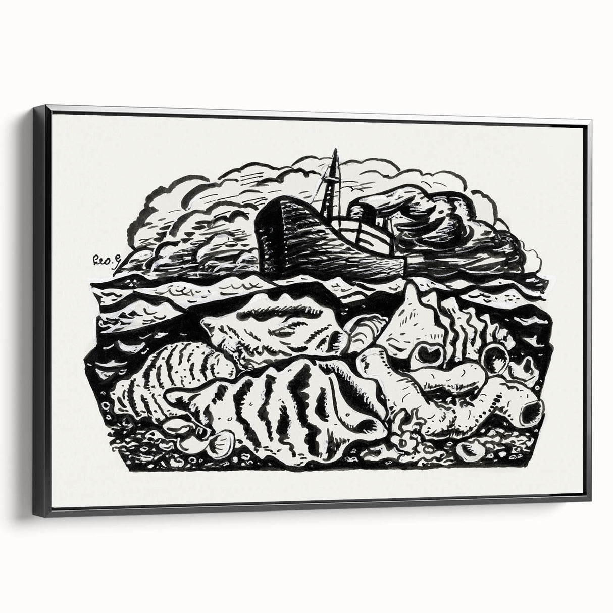 Expressionist Art - Steamship at Sea by Leo Gestel (ca. 1891–1941)