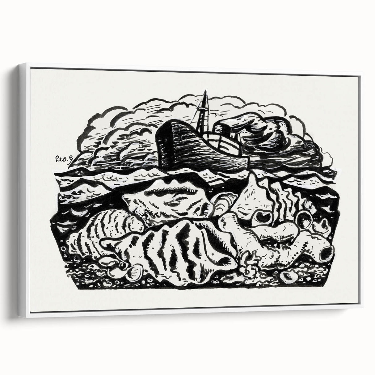 Expressionist Art - Steamship at Sea by Leo Gestel (ca. 1891–1941)