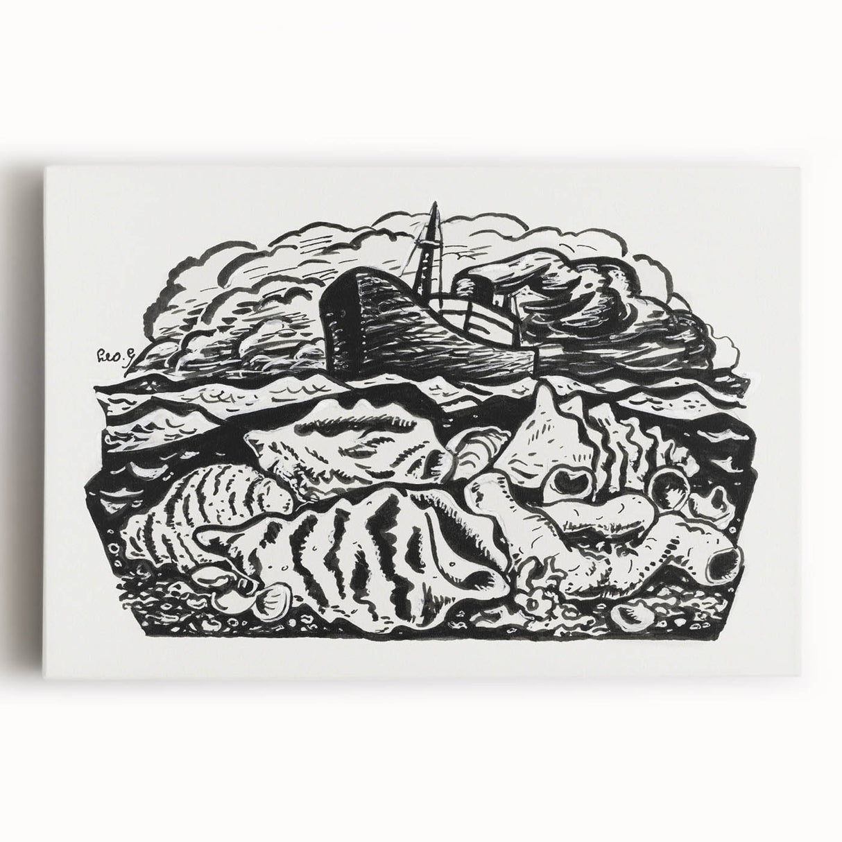 Expressionist Art - Steamship at Sea by Leo Gestel (ca. 1891–1941)