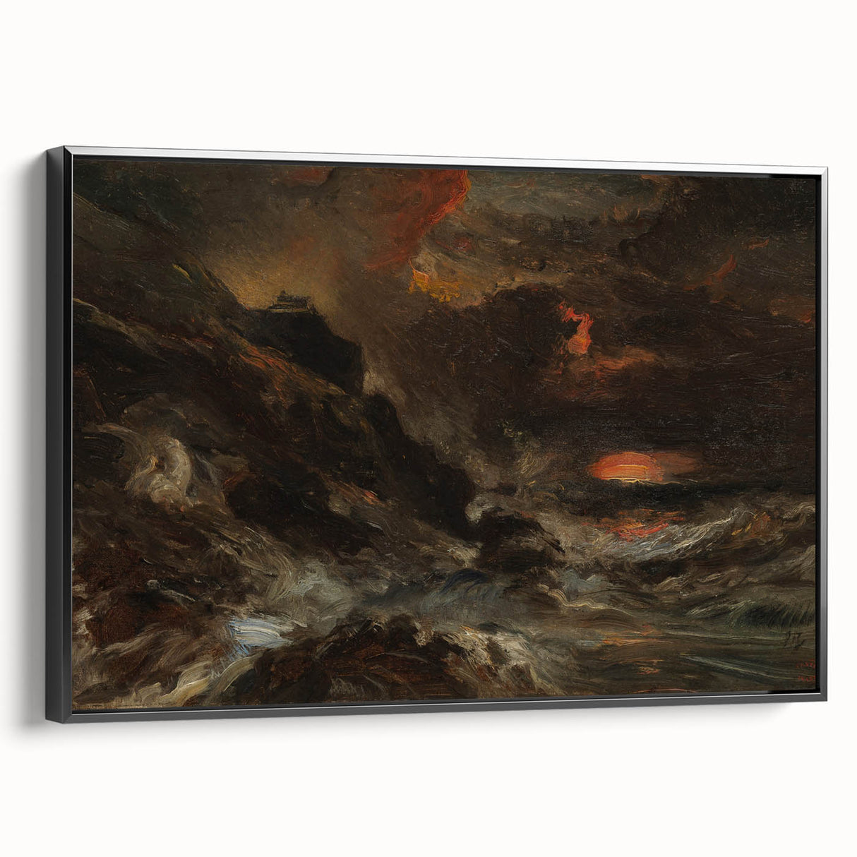 Romanticism Art - A Storm off the Normandy Coast by Eugène Isabey