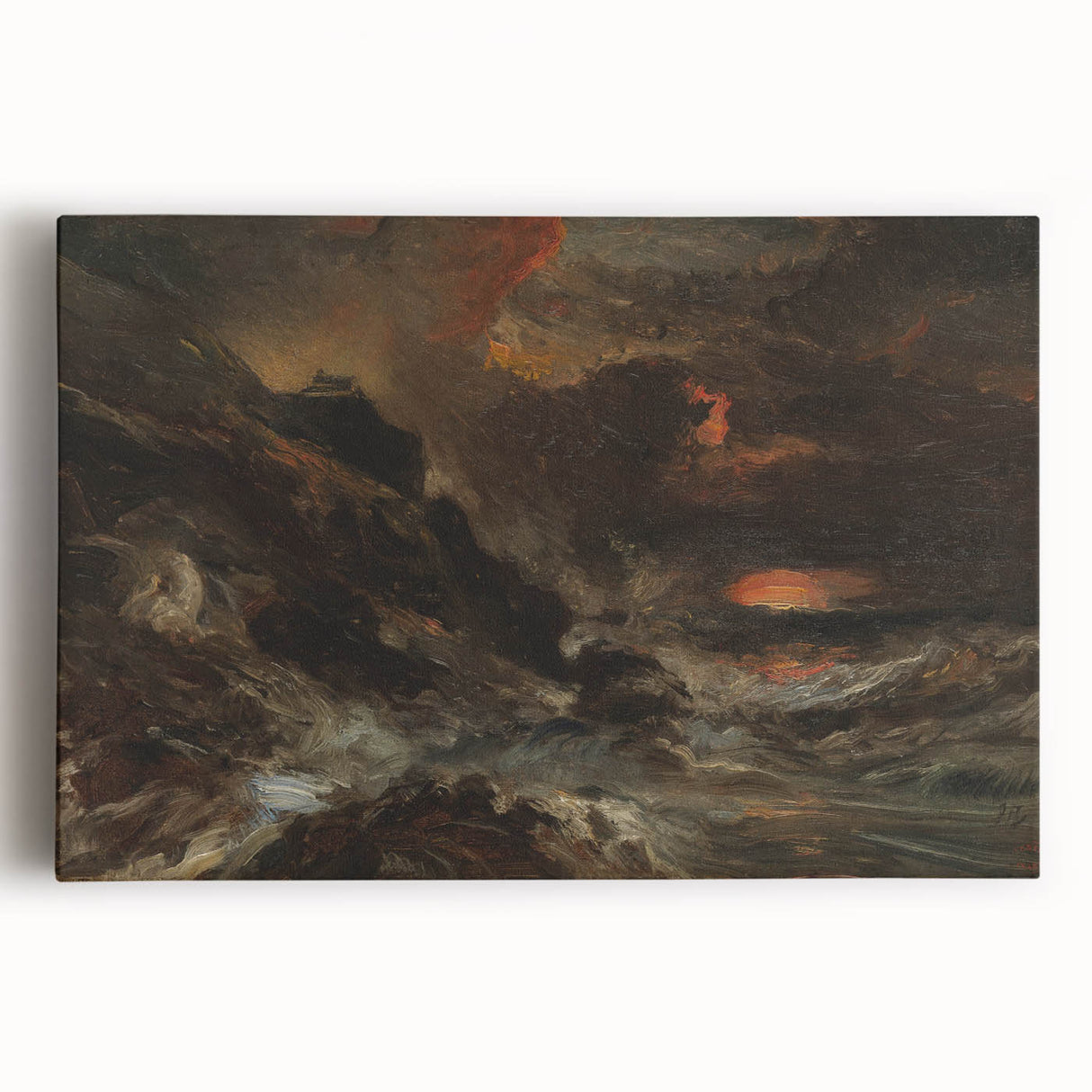 Romanticism Art - A Storm off the Normandy Coast by Eugène Isabey