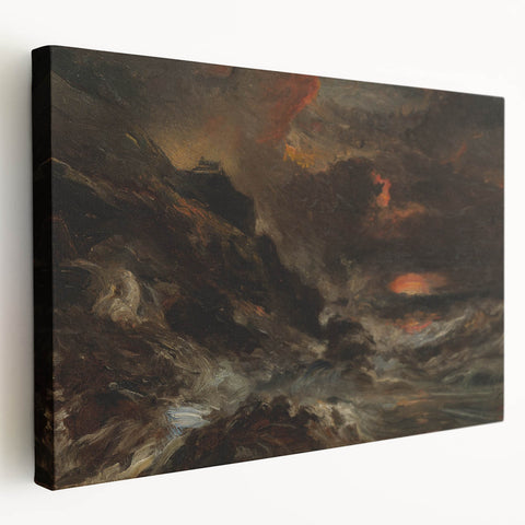 Romanticism Art - A Storm off the Normandy Coast by Eugène Isabey