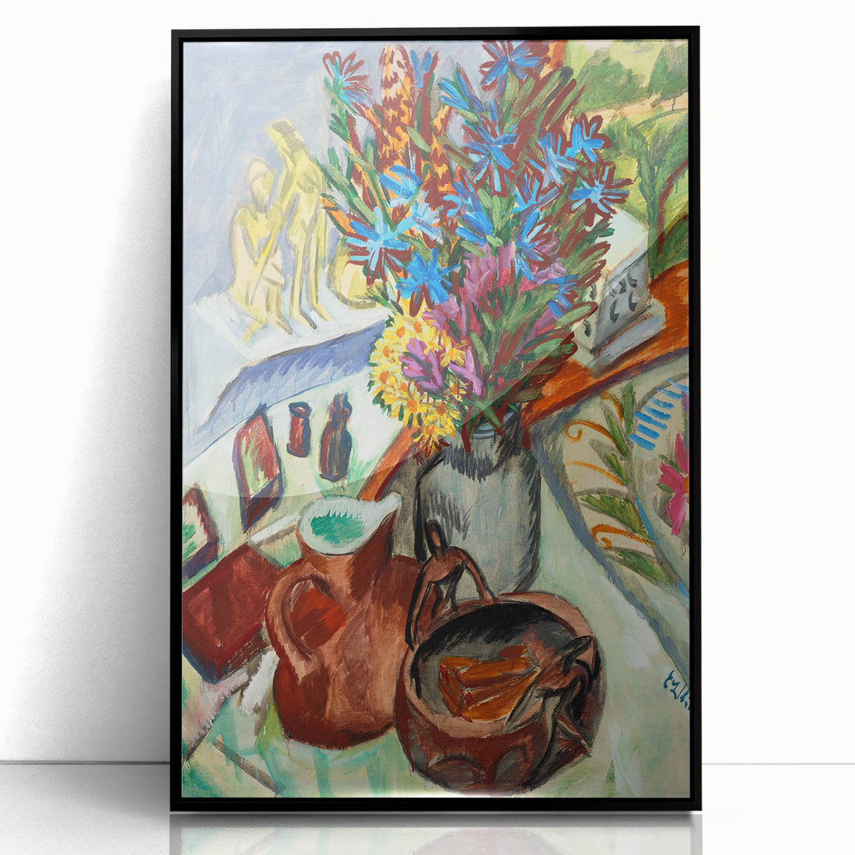 Expressionist Art: Still Life with Jug and African Bowl by Kirchner